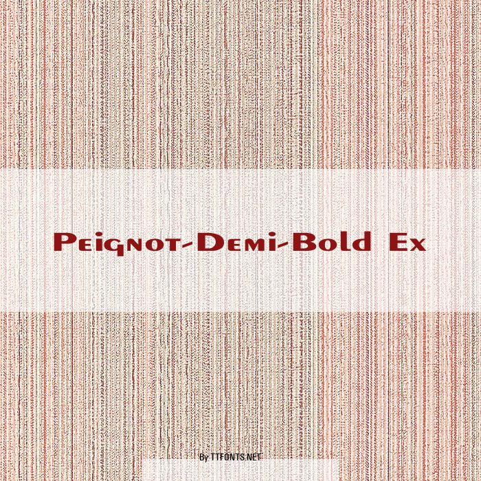 Peignot-Demi-Bold Ex example